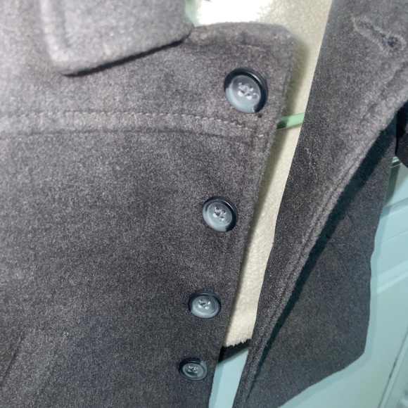 Old Navy Boys Jacket Coat Gray Button Long Sleeve 6-12 Months - Picture 4 of 8